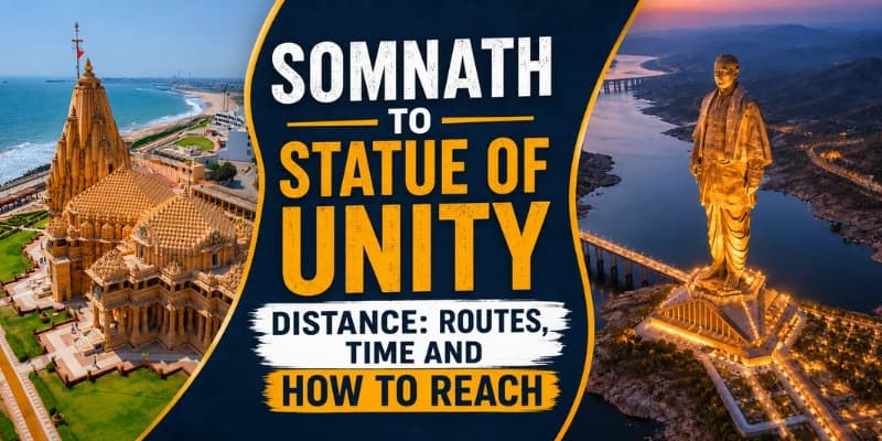 Somnath to Statue of Unity Distance