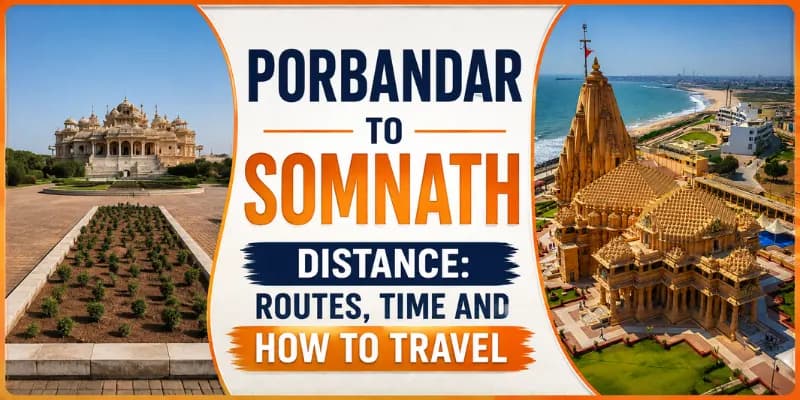 Porbandar to Somnath Distance