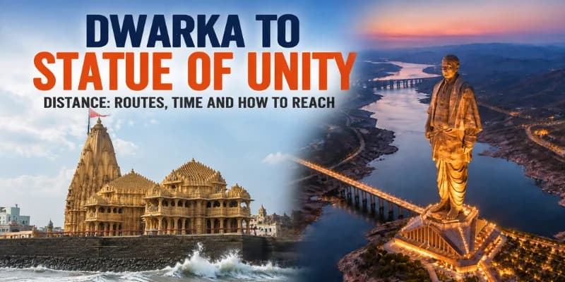 Dwarka to Statue of Unity Distance