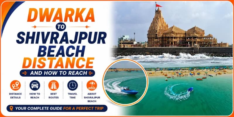 Dwarka to Shivrajpur Beach Distance