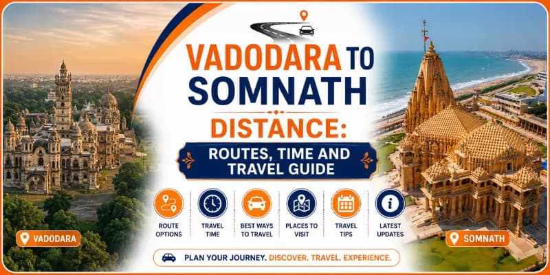 Vadodara to Somnath Distance
