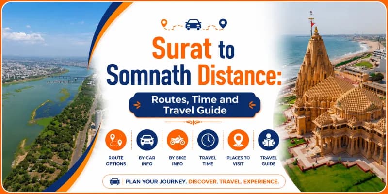 Surat to Somnath Distance