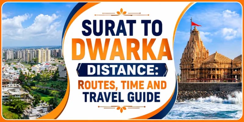 Surat to Dwarka Distance