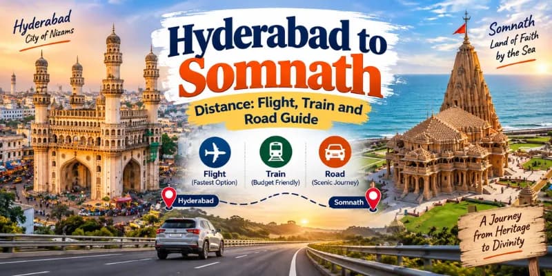 Hyderabad to Somnath Distance