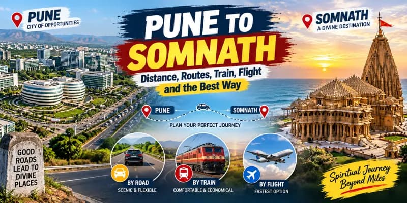 Pune to Somnath Distance