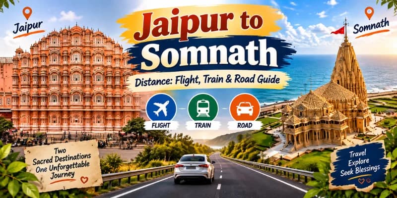 Jaipur to Somnath Distance