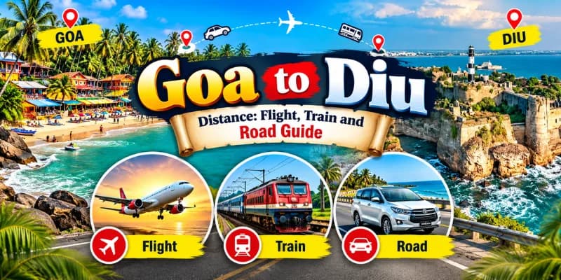 Goa to Diu Distance