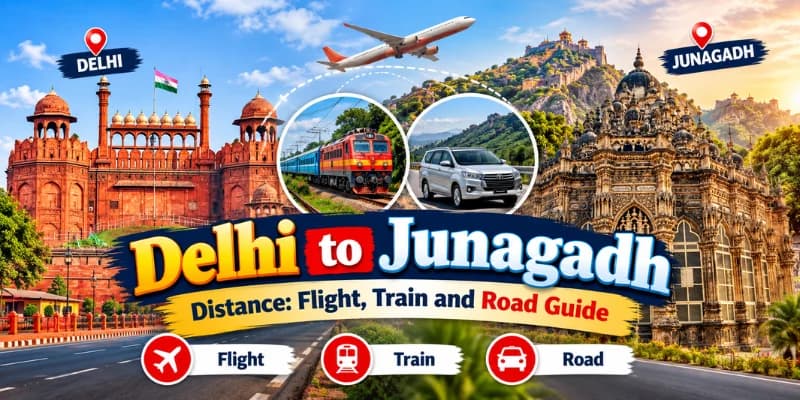 Delhi to Junagadh Distance