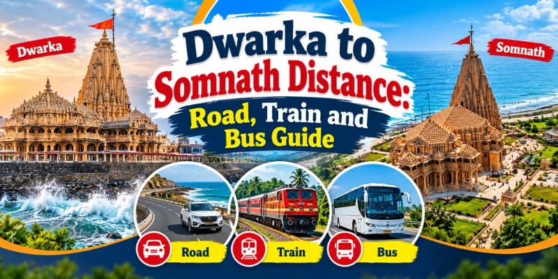 Dwarka to Somnath Distance