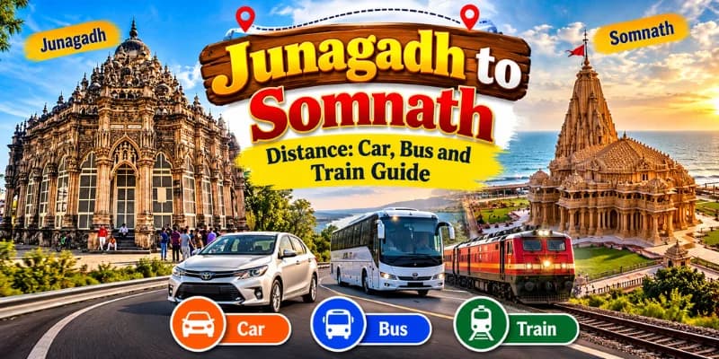 Junagadh to Somnath Distance