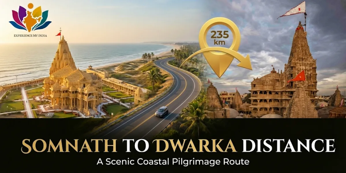 Somnath to Dwarka Distance